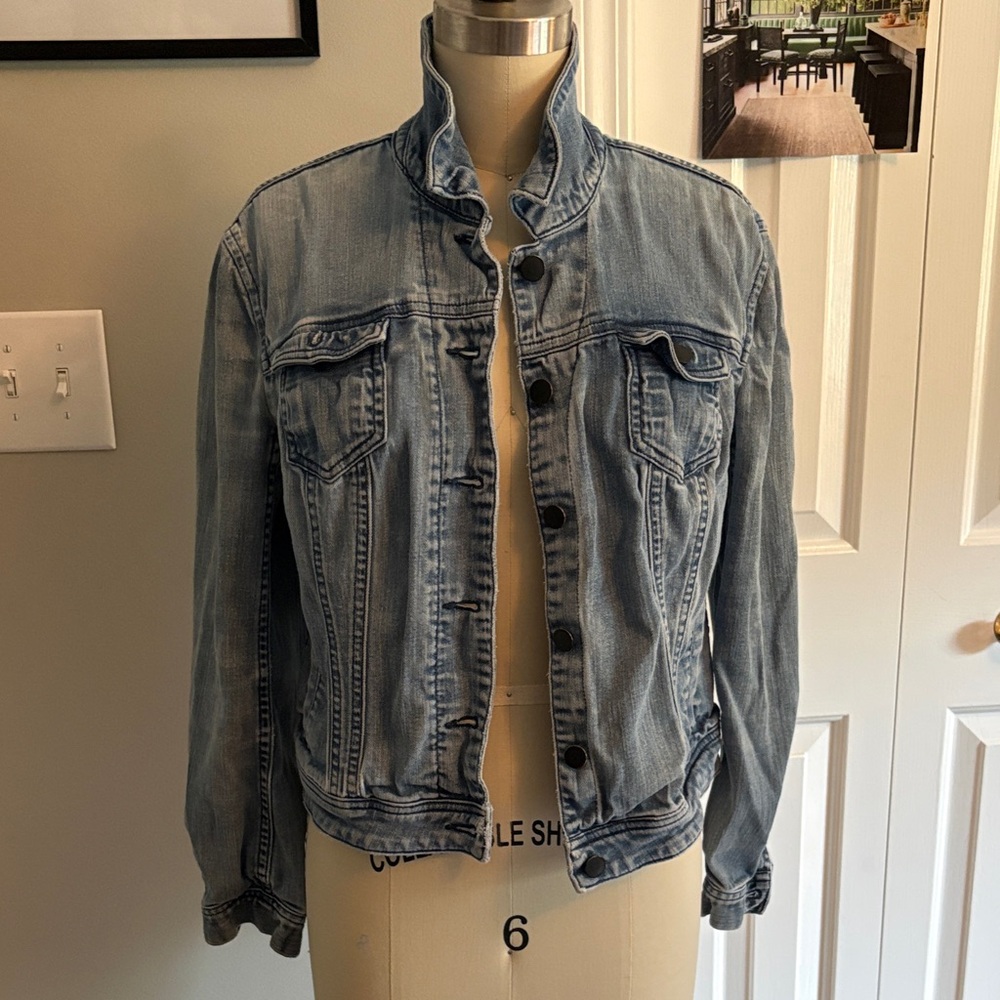 Armani Exchange Light Blue Washed Denim Jacket
